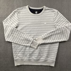 G Star Raw Sweater Adult Medium Striped Long Sleeve Sweatshirt Casual Men's